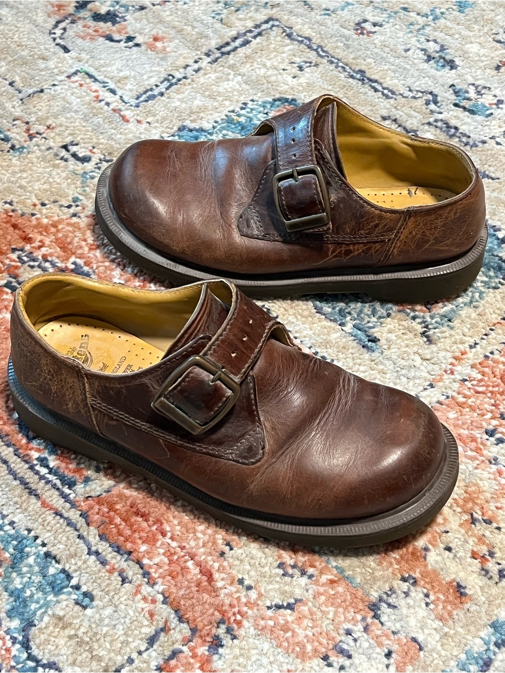 Dr. martens Women’s Brown Leather Monk Strap Shoes